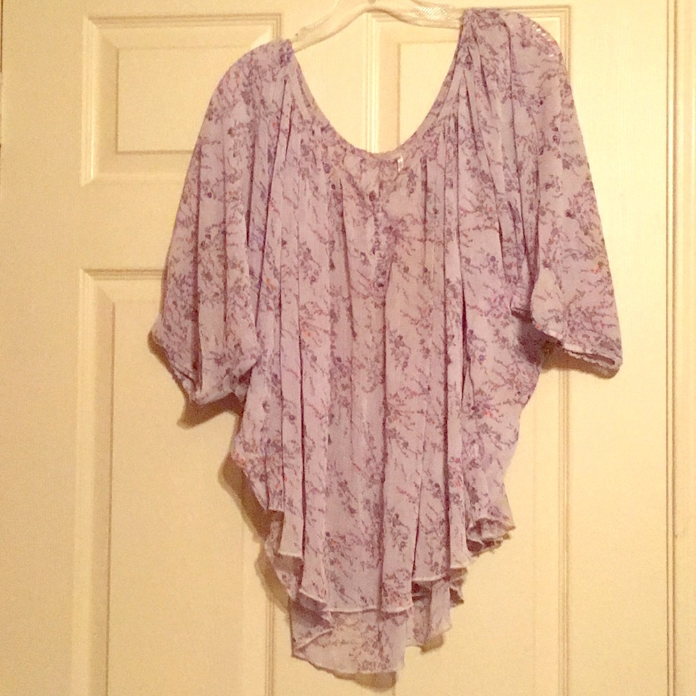 Wide sleeve boho top